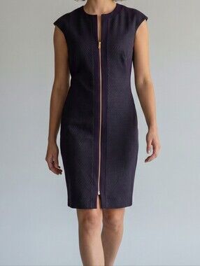 Ted Baker London Reikod Sleeveless Navy Zip-Front Women’s Shift Dress 2